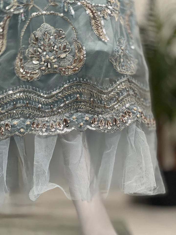 KASHISH VOL - 2 BY SHAGUN - ORGANZA/NET MAXI COLLECTION -AQUA COLOUR